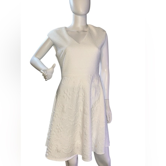 Taylor Womens Sleeveless Fit and Flare
Textured Jacquard Knit business Casual - Picture 3 of 9